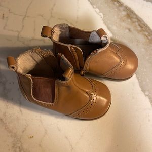 Baby Size 4 Mil & Co smooth coffee Leather Boots
